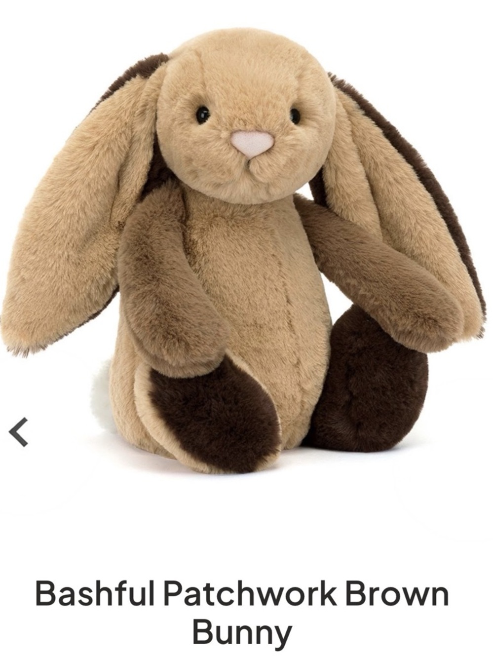 Bashful Patchwork Brown Bunny - Picture 2 of 10